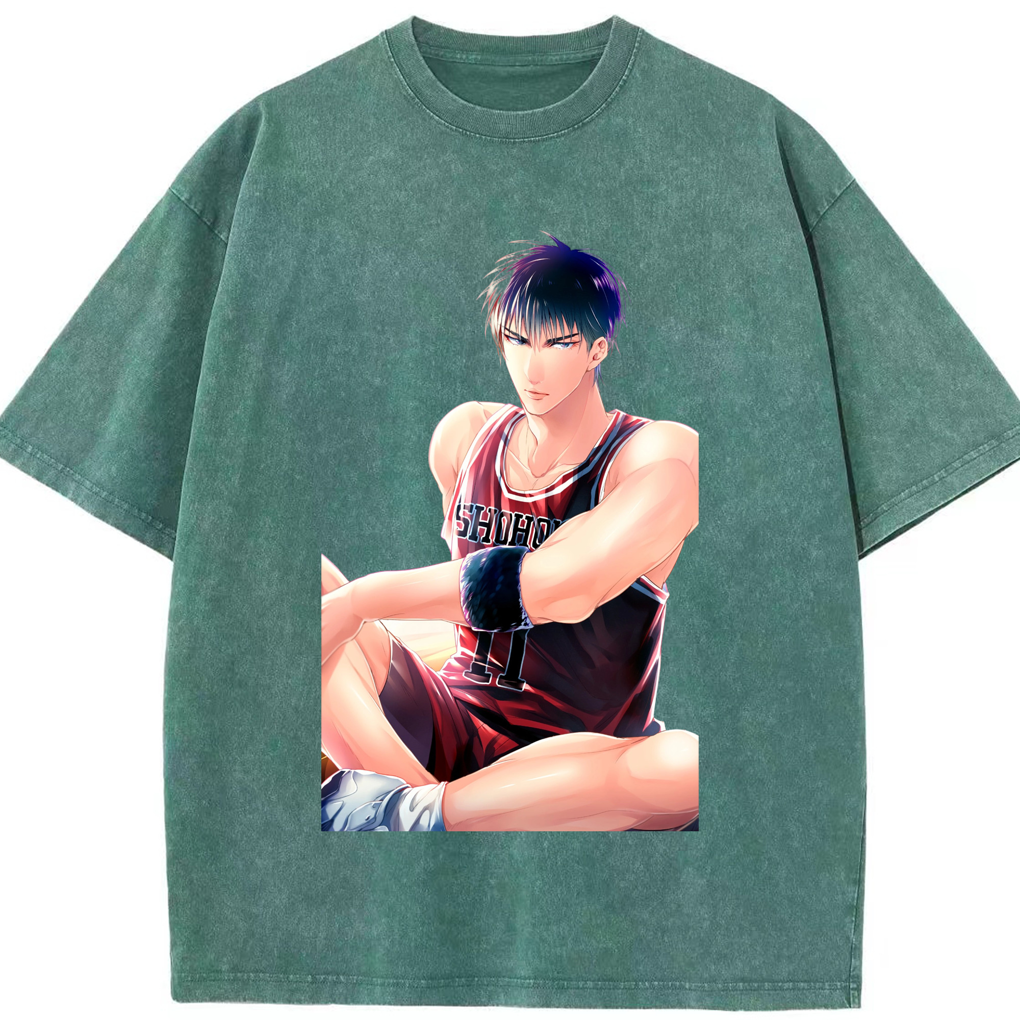 （画像用） SLAM DUNK／スラムダンク 綿100% ヴィンテージ風 半袖Tシャツ（フロントプリント）